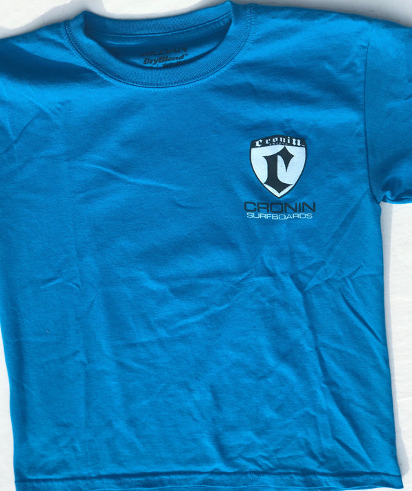Medium blue Cronin shield T-shirt