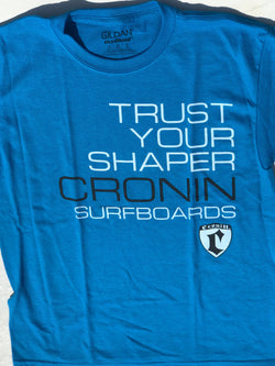 Large Trust your Shaper T-shirt blue
